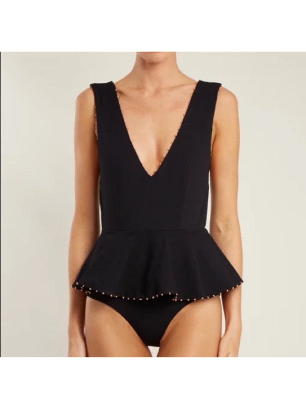 Marysia French Gramercy Maillot Peplum One Piece Swimsuit Sz S